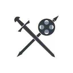 Dynamic Sword and Shield Graphic for Entertainment Logo Template