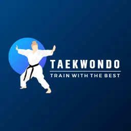 Dynamic Taekwondo Training Showcase with Powerful Movement Logo Template