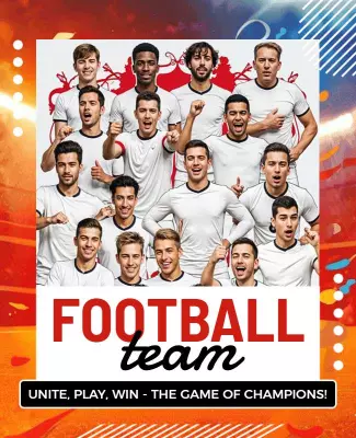 Dynamic Team Spirit Football Championship Poster Template