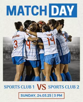 Dynamic Team Spirit Game Day Excitement Flyer Template