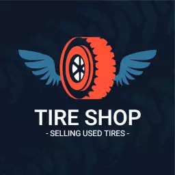 Dynamic Tire Design with Wings Symbolizing Mobility Logo Template