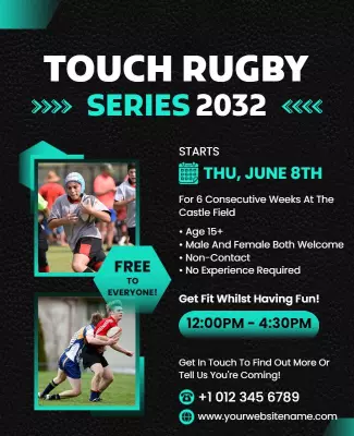 Dynamic Touch Rugby Series 2032 Sports Event Poster Template