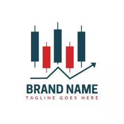 Dynamic Trading Chart with Market Trends for Traders Logo Template
