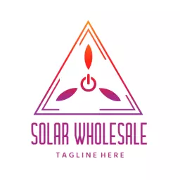 Dynamic Triangle Design Representing Solar Wholesale Market Logo Template