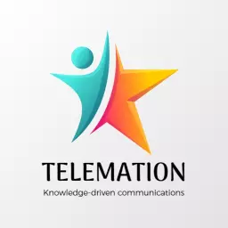 Dynamic Turquoise and Orange Star Highlighting Communication Logo Template