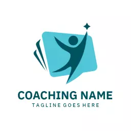 Dynamic Turquoise Coaching Design Inspiring Personal Growth Logo Template
