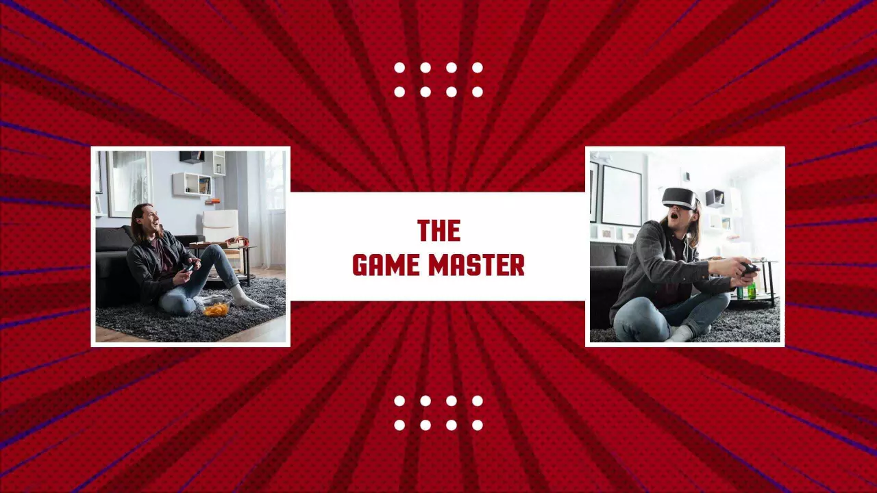 Dynamic Video Gaming Action with Red Burst Design Banner Template