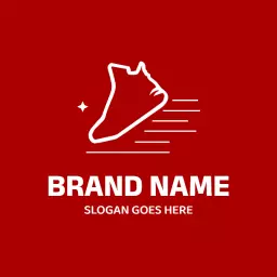 Dynamic White Sneaker Design Perfect for Sports Shoes Logo Template