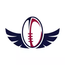 Dynamic Winged Rugby Ball Design Emphasizing Team Spirit Logo Template