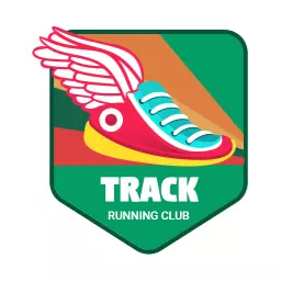 Dynamic Winged Running Shoe Inspiring Track Enthusiasm Logo Template