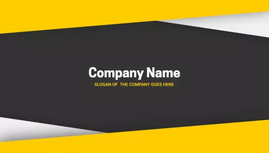 Dynamic Yellow Modern Company Profile Business Card Template