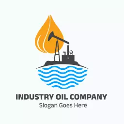Dynamic Yellow Oil Drop Design Representing Industry Oil Logo Template