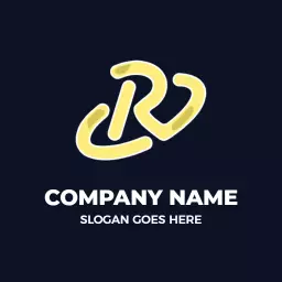 Dynamic Yellow R Letter Design for Creative Branding Logo Template