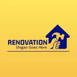 Dynamic Yellow Renovation for Modern Real Estate Solutions Logo Template