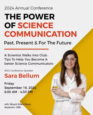 Dynamic Yellow Science Communication Conference Poster Template