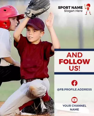 Dynamic Youth Baseball Game Promotion Poster Template