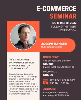 E Commerce Business Seminar Event Flyer Template