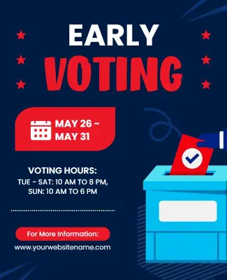 Early Voting Election Information Poster Template