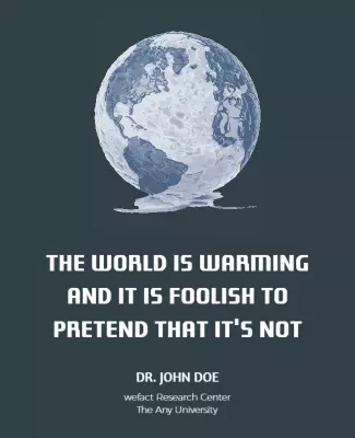 Earth Illustration Climate Change Awareness Poster Template
