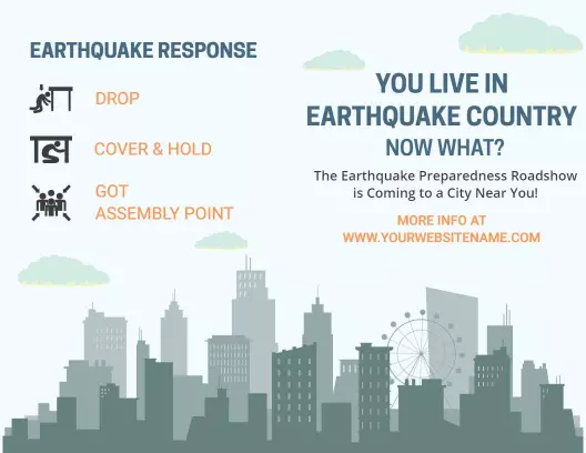 Earthquake Preparedness and Safety Response Brochure Template
