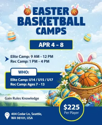 Easter Basketball Camps Flyer Template