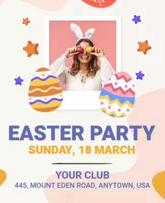 Easter Celebration Party Event Flyer Template