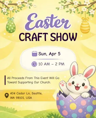 Easter Craft Show Event Flyer Template