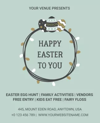 Easter Egg Hunt Family Activities Flyer Template