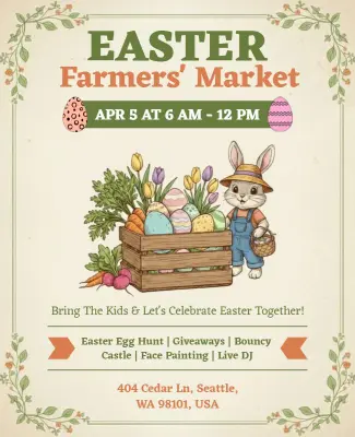 Easter Farmers' Market Event Flyer Template