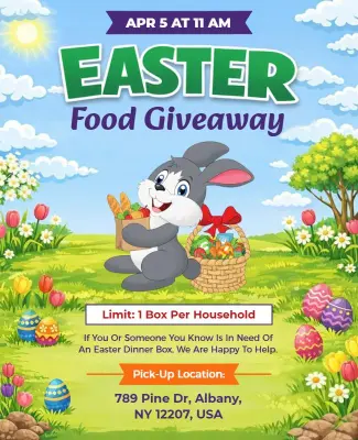 Easter Food Giveaway Event Flyer Template