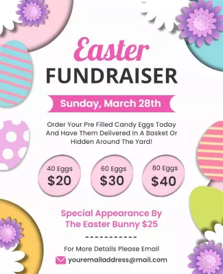 Easter Fundraiser Event Flyer Template