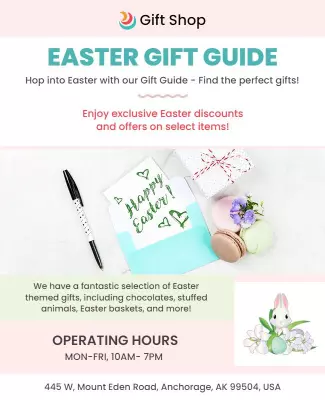 Easter Gift Guide Promotion Flyer Template