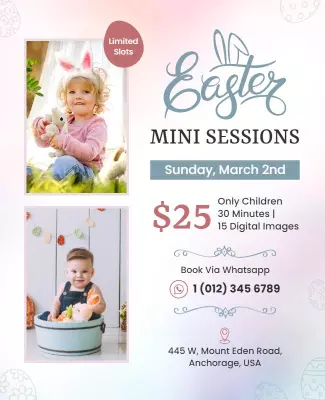 Easter Mini Photo Sessions Flyer Template