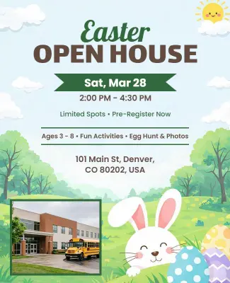 Easter Open House Event Flyer Template