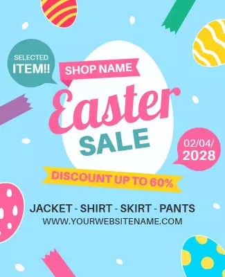 Easter Sale Discount Shopping Flyer Template