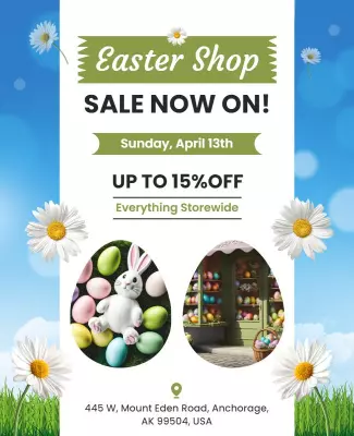 Easter Sale Storewide Discount Flyer Template