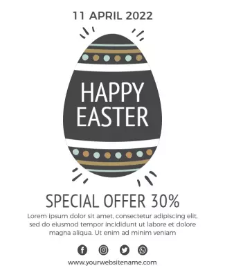 Easter Special Offer Promotion Flyer Template