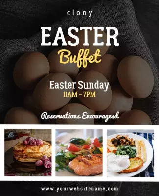 Easter Sunday Buffet Event Flyer Template