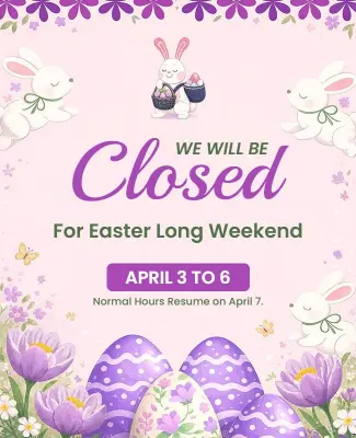 Easter Weekend Closed Announcement Flyer Template