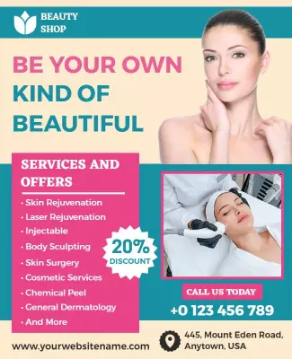 Eastern Blue and Double Pearl Lusta Medical Flyers Template