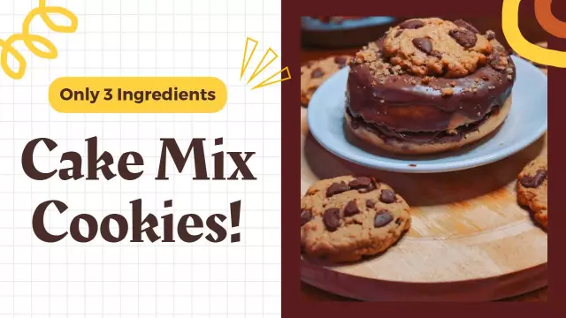 Easy Cake Mix Cookies Recipe Food YouTube Thumbnail Template