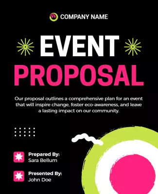 Eco Awareness Event Proposal Presentation Flyer Template
