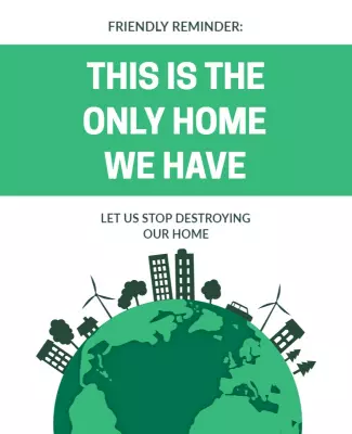 Eco-Conscious Green Environmental Awareness Poster Template