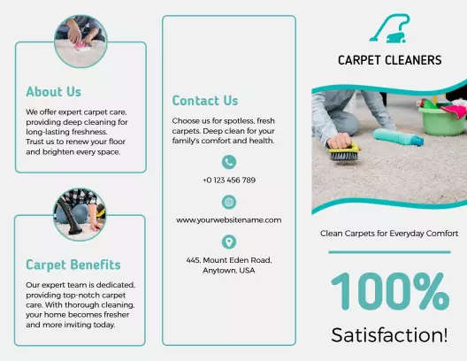 Eco-Friendly Carpet and Upholstery Cleaning Services Brochure Template