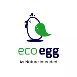 Eco-Friendly Chicken Design with Leaf Symbolizing Egg Logo Template