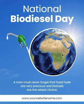 Eco-Friendly Earth Day Biodiesel Awareness Poster Template