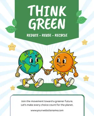 Eco-Friendly Environmental Awareness Campaign Poster Template