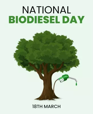 Eco-Friendly Green Biodiesel Day Awareness Poster Template