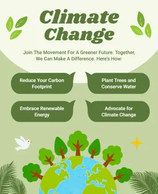 Eco-Friendly Green Initiative for Climate Change Poster Template
