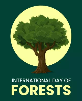 Eco-Friendly Green International Day of Forests Poster Template